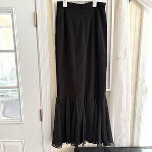 Cachet Vintage Whimsygoth 90s Grunge Mermaid Goth Maxi Black skirt sz 8